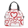 thumbnail image 3 of ZNDUO Reusable Lunch Box, Adjustable Shoulder Strap Red Arrows Hearts Shape Pattern Lunch Bag, 3 of 8