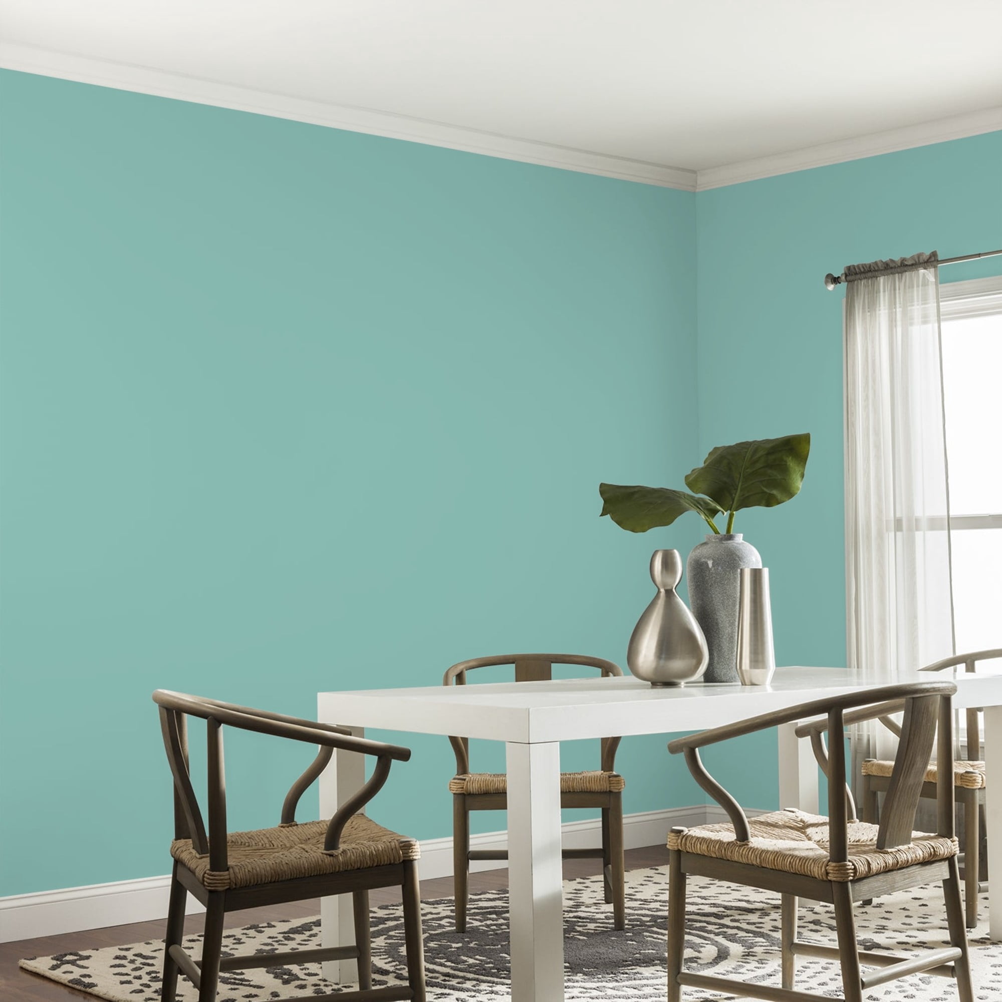 Glidden Spred Caribbean Green Eggshell Interior Paint and Primer, 1 Gallon