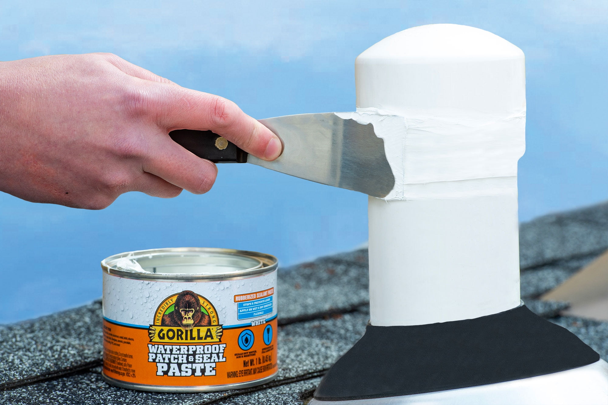 Gorilla Waterproof Patch and Seal Paste White Sealant 1 Pound Can