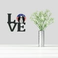 thumbnail image 2 of American Flag and Japanese Chin Metal Wall Artwork LOVE, 2 of 2