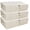 Beige,3pcs-27.5*15.7*7", variant on 3collapsible Rigid Underbed Storb 27.5 * 15.7 7" Folding Fabric Boxes For Clothing Blankets Shoes In Closet Wardrobe Beige