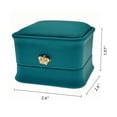thumbnail image 3 of LANTWOO Premium Leather Engagement Ring Box, Velvet Interior Jewelry Ring Gift Box for Proposal Wedding Valentine's Day Anniversary Christmas (Green), 3 of 6