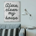 thumbnail image 2 of Stupell Industries Alexa Clean My House Funny Family Home Neutral Gray Word Design Canvas Wall Art by Daphne Polselli, 2 of 6