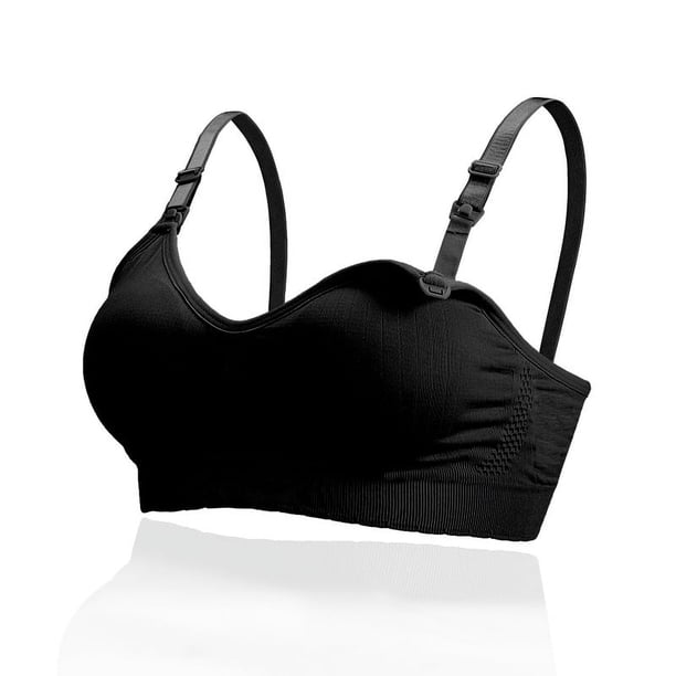 Sujetador de lactancia con hebilla delantera para embarazadas, ropa interior para mujer, aro sin acero, antidesbordamiento, ajustable, para lactancia materna