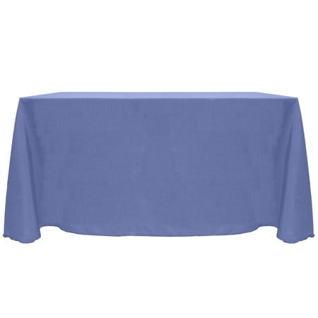 

Ultimate Textile (2 Pack) Reversible Shantung Satin - Majestic 90 x 156-Inch Rectangular Tablecloth - for Weddings Home Parties and Special Event use Periwinkle Blue