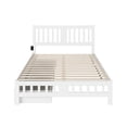 thumbnail image 4 of Zen Zone Bed with Footboard & Drawers - Solid Wood Platform Bed Frame - White Finish, 4 of 6