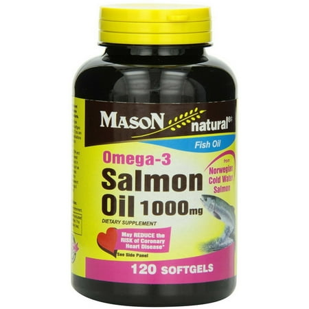 Mason Natural oméga-3 d'huile de saumon 1000 mg Gélules 120 ch