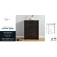 Mainstays Hillside 4Drawer Dresser, Espresso Finish