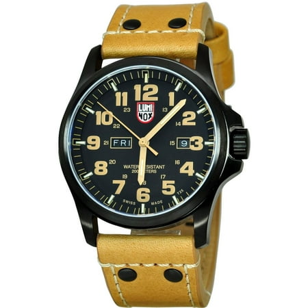 - Luminox 1925 Men's Atacama Field 1920 Series Light Brown Genuine Leather Black Dial Watch