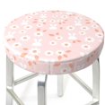 thumbnail image 3 of Gukieu Flower Rabbit Print Round Chair Cover, Dust-proof and Non-slip Bar Chair Protective Cover, Suitable for Bars, Restaurants, Offices-12 inch, 3 of 7