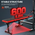 thumbnail image 3 of VIBESPARK Adjustable Weight Bench 600lbs 4-in-1 Foldable Workout Bench Set with Barbell Rack, Resistance Bands, Multi-Function Strength Training Bench Press Exercise Equipment for Home Gym, 3 of 11