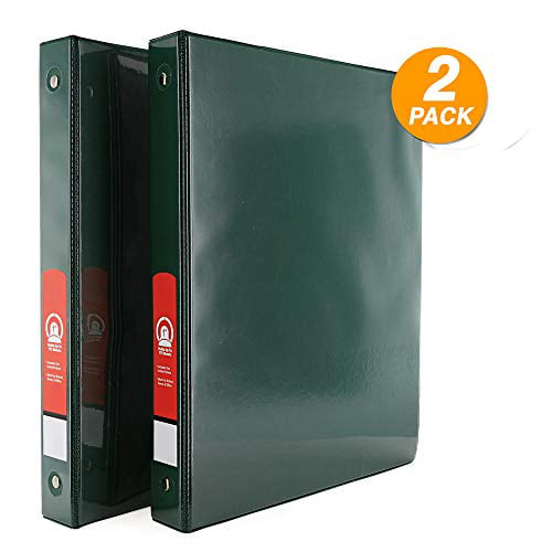 Emraw Super Great 1 1/2 3-Ring View Binder with 2-Pockets 2-Pack Available in White Office Great for School Home