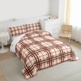 thumbnail image 3 of Manfei Geometric Plaid Grid Bedding Comforter Set,Classic Buffalo Print Twin Comforter Sets,Red Black Stripe Bedding Set For Kids,Luxury Bedroom Decor Reversible,2 Pieces, 3 of 8