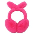 thumbnail image 1 of Simplicity Womens Earmuffs Bunny Ear Foldable Winter Ear Muffs, Watermelon Red, 1 of 4