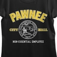 thumbnail image 2 of Parks & Recreation Pawnee City Hall Crew Neck Short Sleeve Women's Black T-shirt-Large, 2 of 7