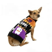 Way To Celebrate Dog Halloween Sweater, Black Boo Icon, (Medium)