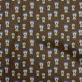 thumbnail image 1 of oneOone Cotton Poplin Brown Fabric Circus Sewing Material Print Fabric By The Yard 56 Inch Wide, 1 of 5