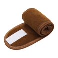 thumbnail image 2 of SPA Diadema Facial Antideslizante Ajustable Estiramiento Sudor Lavable Cabeza Suave Paño de Toalla de para atención de Yoga D - color marrón Salvador diademas faciales, 2 of 7