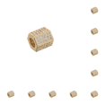 thumbnail image 1 of Qarigey Cuentas de cobre, accesorio hexagonal, joyas de mano para adultos, Ornamental a juego para doméstico, artesanal, oro blanco Hao Blanco Hao Oro 10piezas Qarigey CBP277602, 1 of 5