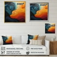 thumbnail image 4 of Designart "Blue Orange Op Art Rhythmic Illusion II" Abstract Canvas Print, 4 of 5