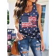 thumbnail image 4 of Camiseta Sin Mangas con la Bandera Estadounidense para Mujer, Camisetas Sin Mangas del 4 de Julio para Mujer, Camisetas Patrióticas con la Bandera de EE UU, Chaleco Azul 5 L, 4 of 5