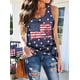 thumbnail image 4 of Camiseta Sin Mangas con la Bandera Estadounidense para Mujer, Camisetas Sin Mangas del 4 de Julio para Mujer, Camisetas Patrióticas con la Bandera de EE UU, Chaleco Azul 5 M, 4 of 5