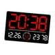 thumbnail image 2 of Reloj de pared digital con temporizador de alarma dual de 12  degreeF/ degreeF conmutable, práctico y multifuncional. Rojo, 2 of 9