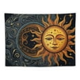thumbnail image 5 of Shiartex  Psychedelic Tapestry Wall Hanging for Bedroom Aesthetic, Sun and Moon Boho Bohemian Tapestries, Colorful Vintage Mandala Outdoor Floral Backdrop Decor for Living Room Dorm  50x40inch, 5 of 6