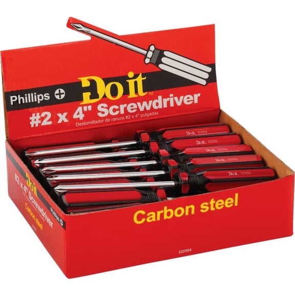 Do it #2 x 4 In. Phillips Screwdriver Impulse Display [Quantity of 25]