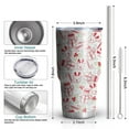 thumbnail image 6 of 30oz Multicolor Christmas Pattern Tumblers Stainless Steel Tumbler with Lid and Straw,Vacuum Insulated Double Wall Travel Tumbler Cups Mug with Cleaning Brush for Coffee,Tea, 6 of 7