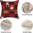 thumbnail image 3 of Christmas Pillow Covers 18x18 Inch 2 Pcs Buffalo Plaid Snowflakes Decor Throw Pillows Snowman Deer Winter Xmas Holiday Farmhouse Decoration Pillowcase Linen Cushion Cover for Couch Sofa Bed, 3 of 6