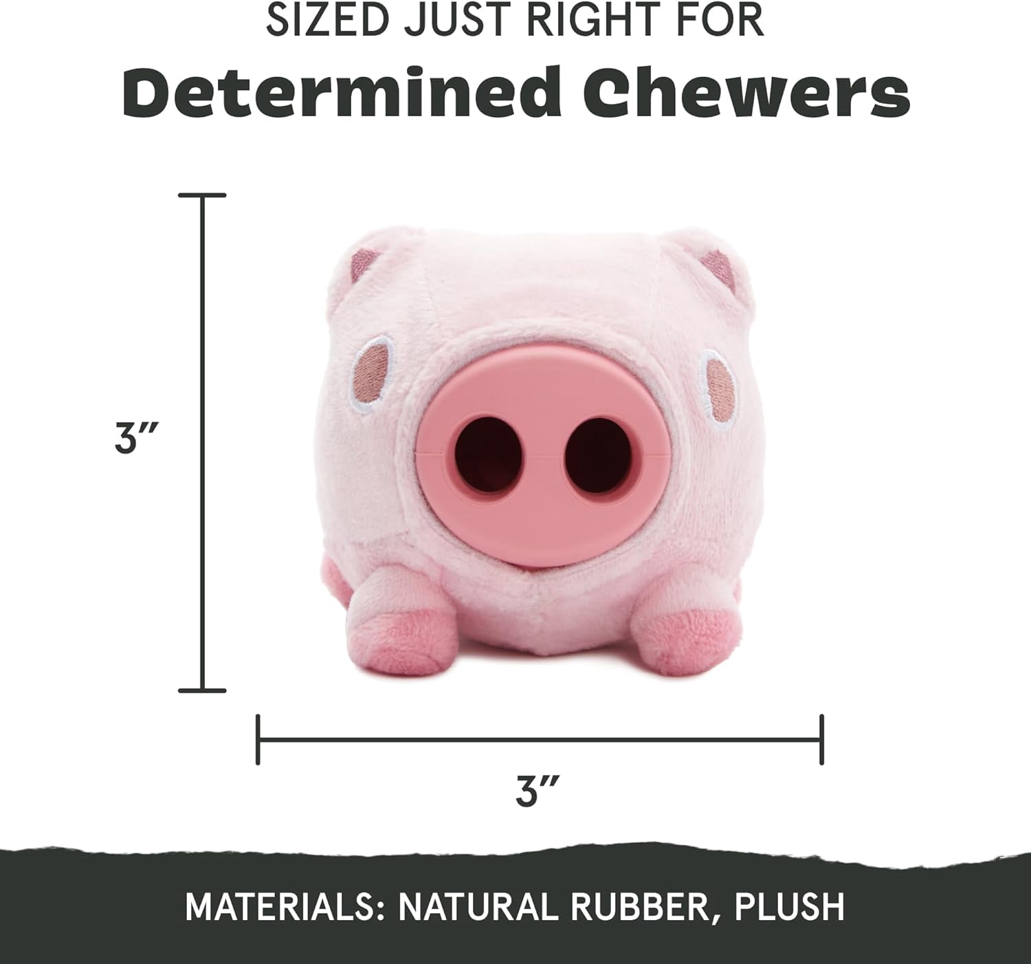 Hambone Super Chewer Tough Dog Chew Toy for Aggressive Chewers, Plush Cover with Rubber Core - 2 Toys in 1 – Two Layer Treat Dispensing Dog Toy for Large Dogs