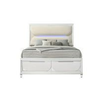 ACME Lucienne EK Bed W/Led, Beige Velvet