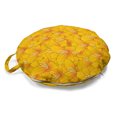 thumbnail image 1 of Flower Round Floor Cushion with Handle, Floral Theme Botanical Motif with Spring Blooming Orange Lilies Pattern, Pillow for Living Room & Dorms, 18" Round, Orange and Pale Orange, by Ambesonne, 1 of 4