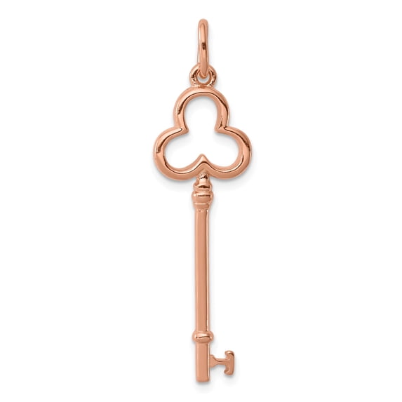 Sterling Silver and Rose Vermeil Key Pendant
