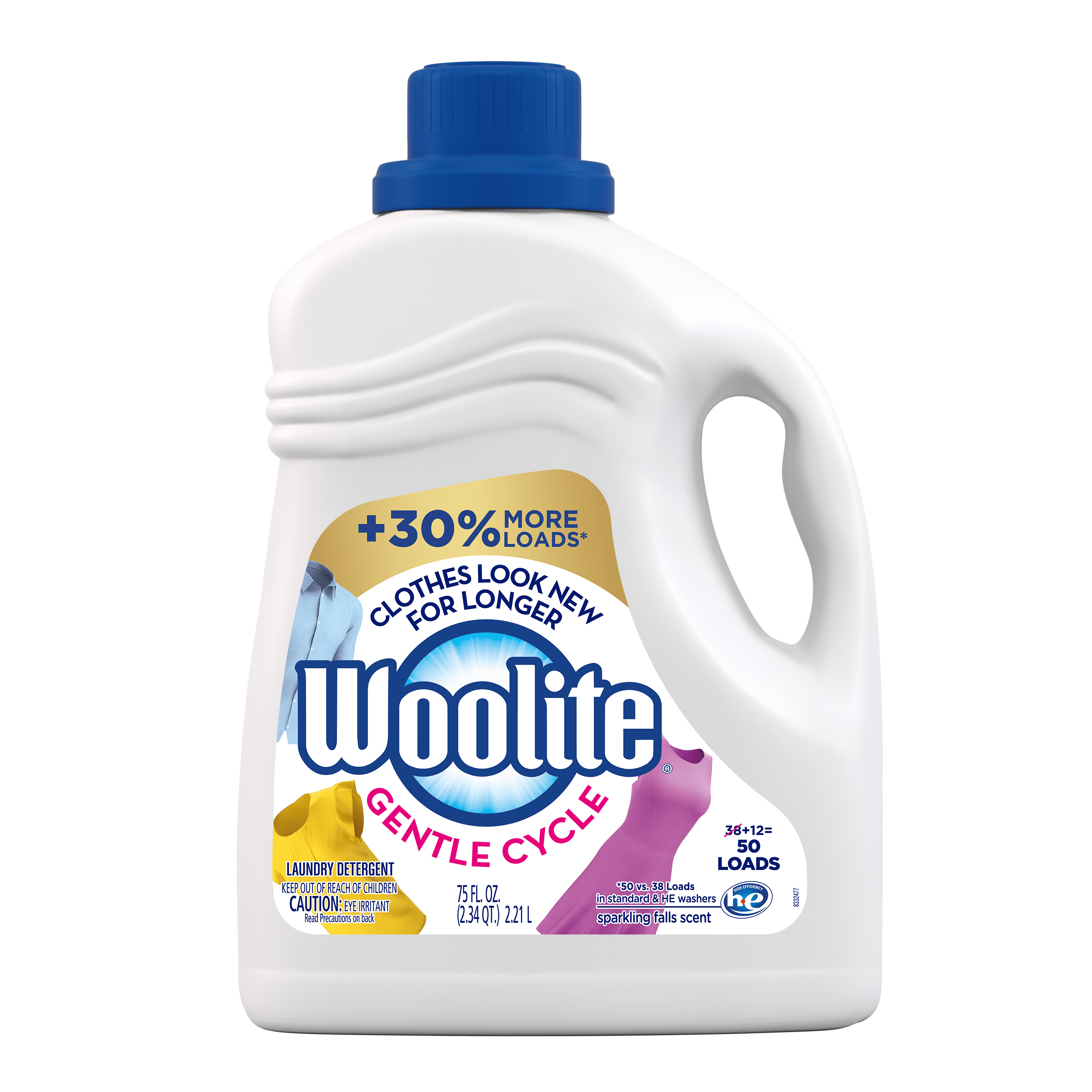 Woolite GENTLE CYCLE Liquid Laundry Detergent, 75oz Bottle With Color