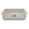 thumbnail image 1 of Rae Dunn Stoneware Loaf Pan - 'Loaf' Logo - Ceramic Bread Pan - Cream, 1 of 2