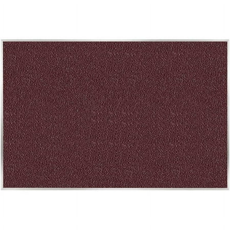 Ghent's Vinyl 4' x 10' Bulletin Board with Aluminum Frame in Berry Red