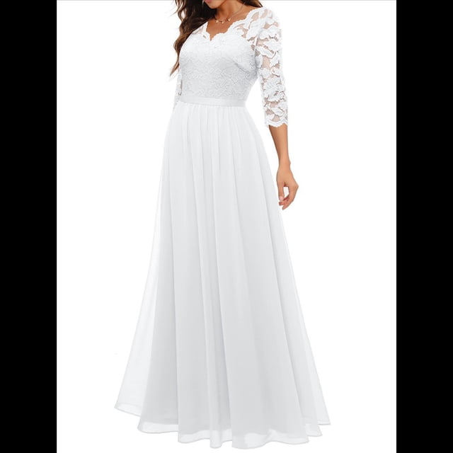 Vestido Formal para Mujer, Vestido de Madre de la Novia, 3/4, Vestido de Invitada de Boda, Vestido de Noche . S