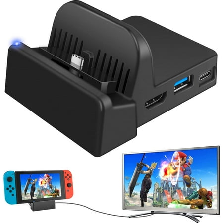 Docking Station for Nintendo Switch/Switch OLED, Charging Dock 4K HDMI TV Adapter Charger Set Replacement Compatible with Official Nintendo Switch Dock (No Charging Cable)