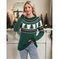 thumbnail image 3 of Christmas Sweaters for Women Chritmas Tree and Fair Isle Style Ugly Christmas Sweater Loose Knit Warm Pullover Sweater Shermie, 3 of 6