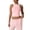 #0167-Pink, variant on Pounoo Workout Tank Tops for Women Sleeveless High Neck Contrast Trim Cropped Yoga Training Casual Outings Tops Camis Blouses Gift