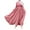 Pink, variant on ZANZEA Women's Muslim Long Sleeves Casual Big A Swing Belted Solid Color Dresses