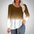 thumbnail image 2 of Inleife Fall Tops for Women Women's Casual Solid Color Long-Sleeved Loose Round Neck Non-Positioned Top, 2 of 5