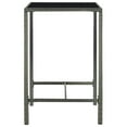 thumbnail image 3 of vidaXL Garden Bar Table Grey 70x70x110 cm Poly Rattan and Glass, 3 of 5