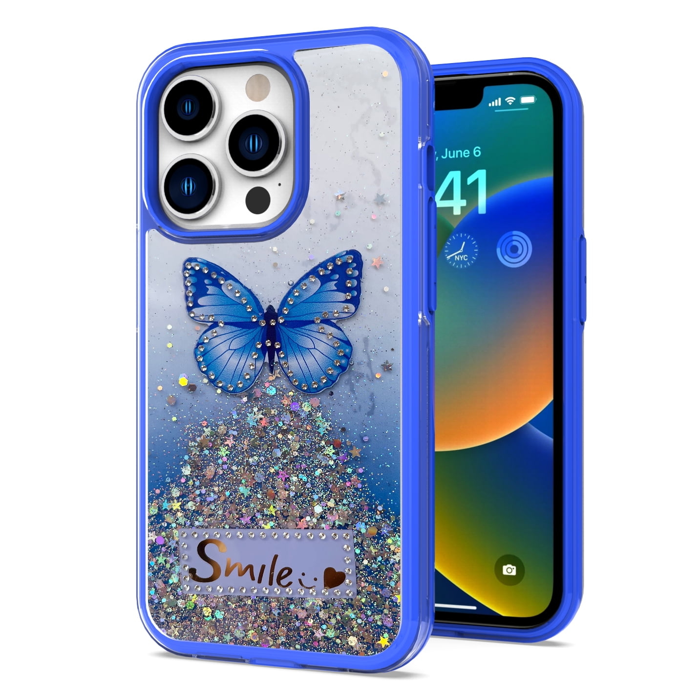 BENTOBEN Sparkly Glitter Luxury 2 in 1 Slim Hybrid Hard PC Girls Women