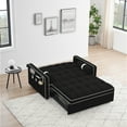 thumbnail image 6 of 2-in-1 Pull Out Couch Bed, Sleeper Sofa Bed, Adjustable Backrest, Loveseat Convertible Sleeper Sofa with 2 Pillows, Phone Holder, Side Pockets, for Small Place, Apartment, Office, 6 of 7