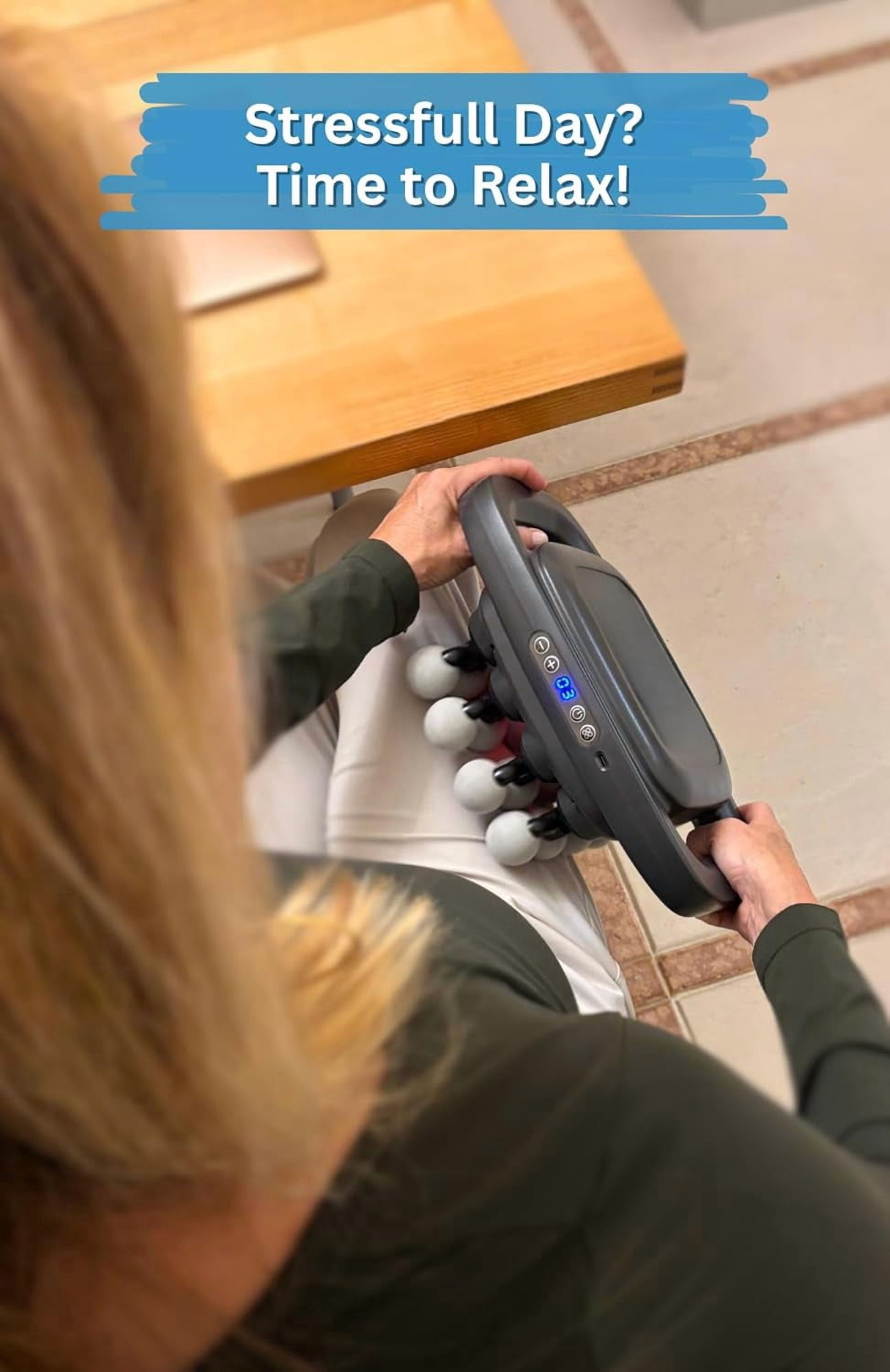 16-Head Deep Tissue Massage Gun for Muscle Recovery - Quiet Portable Percussion Massager for Neck, Shoulder, Back & Legs