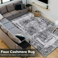 thumbnail image 6 of Hudson Comfort 9x10 Area Rug - Living Room Carpet - Machine Washable Area Rugs with Anti-Slip TPR Back - Super Soft 6mm Pile Height Pet-Friendly Rugs - Gray, 6 of 9