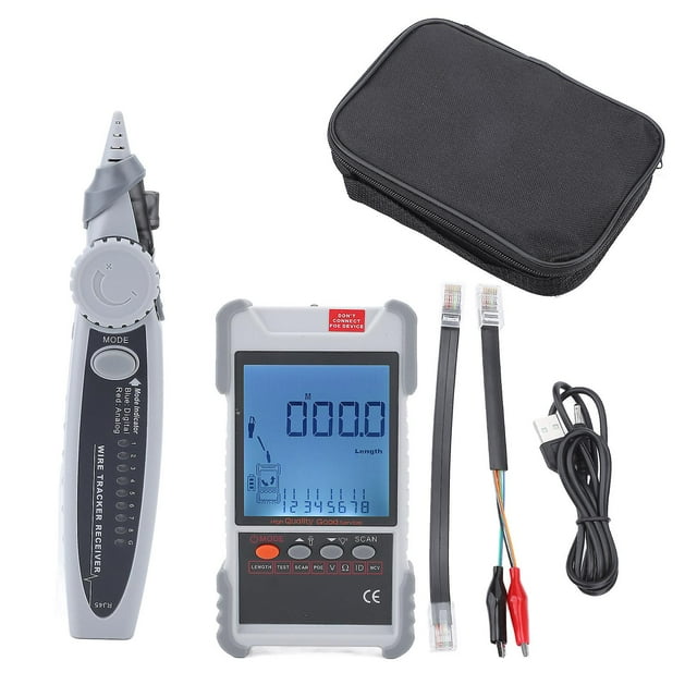 Multifunctional LCD Network Tester, ABS Housing, Line Finder with Multimeter for Maintenance, 400m